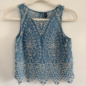 H&M Eyelet Embroidered Top